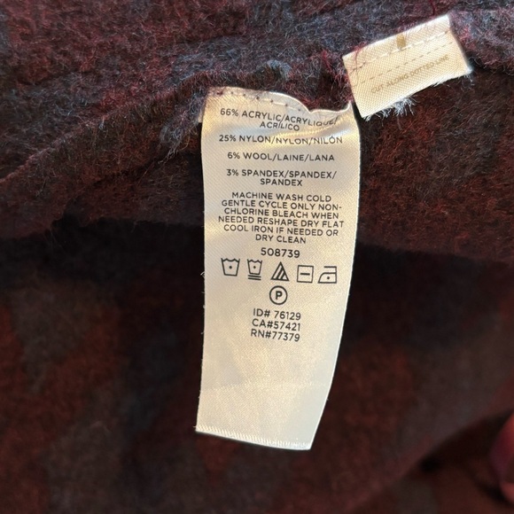 Ann Taylor Houndstooth Wool Blend Open Front Long Coatigan Sweater Cardigan - Picture 6 of 6